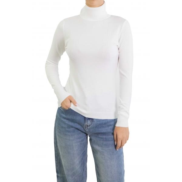 Maglia collo alto tinta unita 